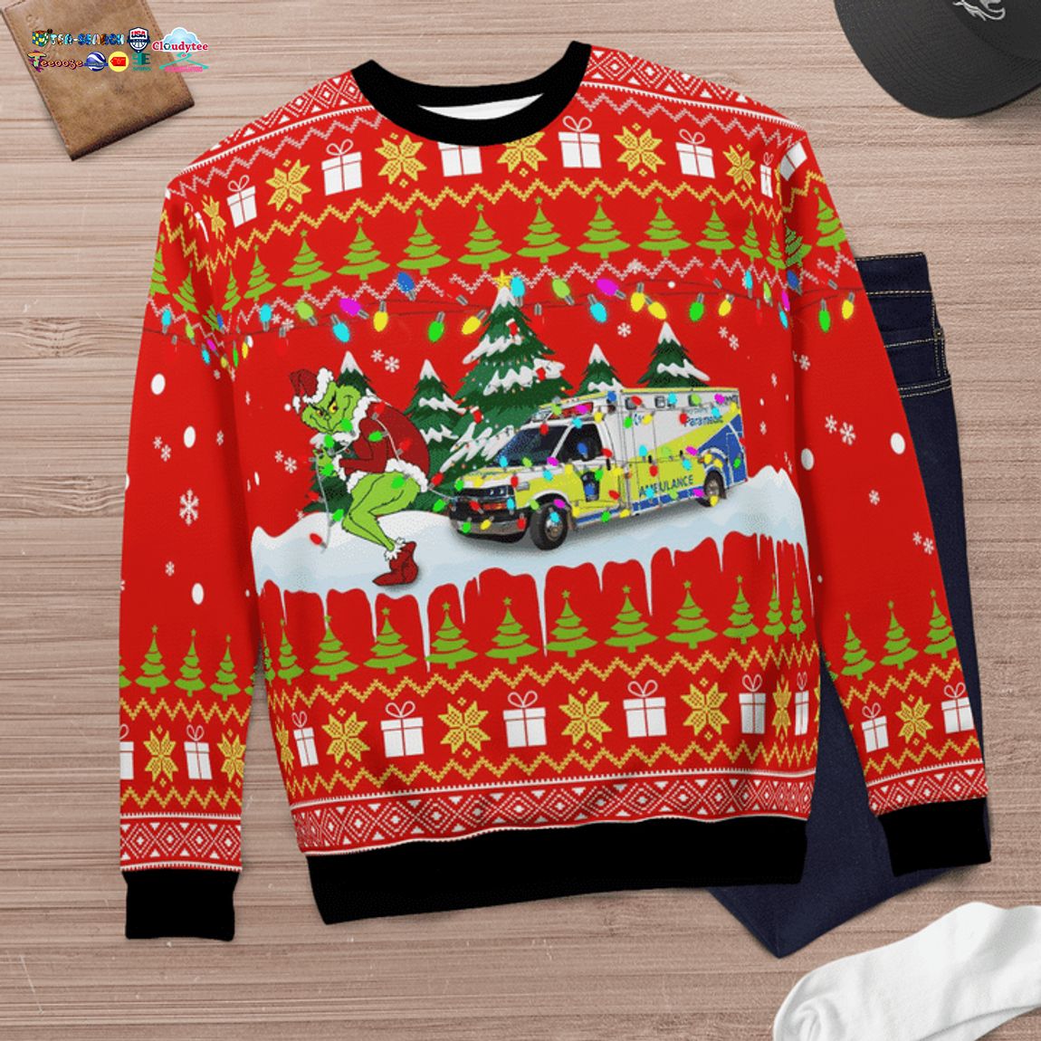 Canada Grey County Paramedic Services Ver 1 3D Christmas Sweater - Saleoff