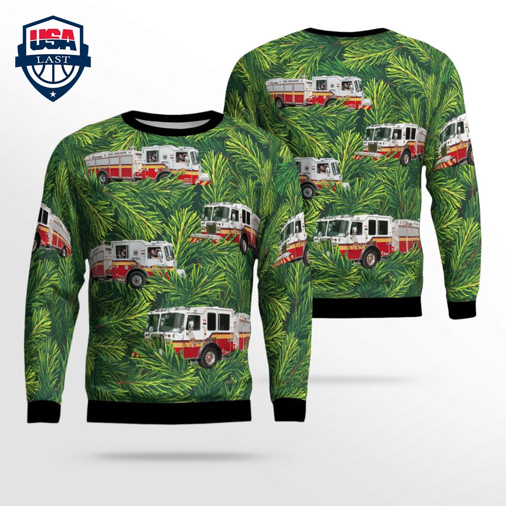 Canada Ottawa Fire Services 3D Christmas Sweater – Saleoff