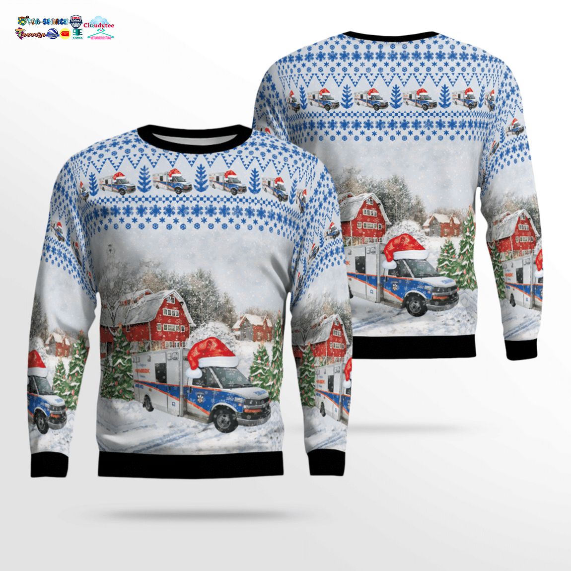 Canada Peel Regional Paramedic Services 3D Christmas Sweater – Saleoff