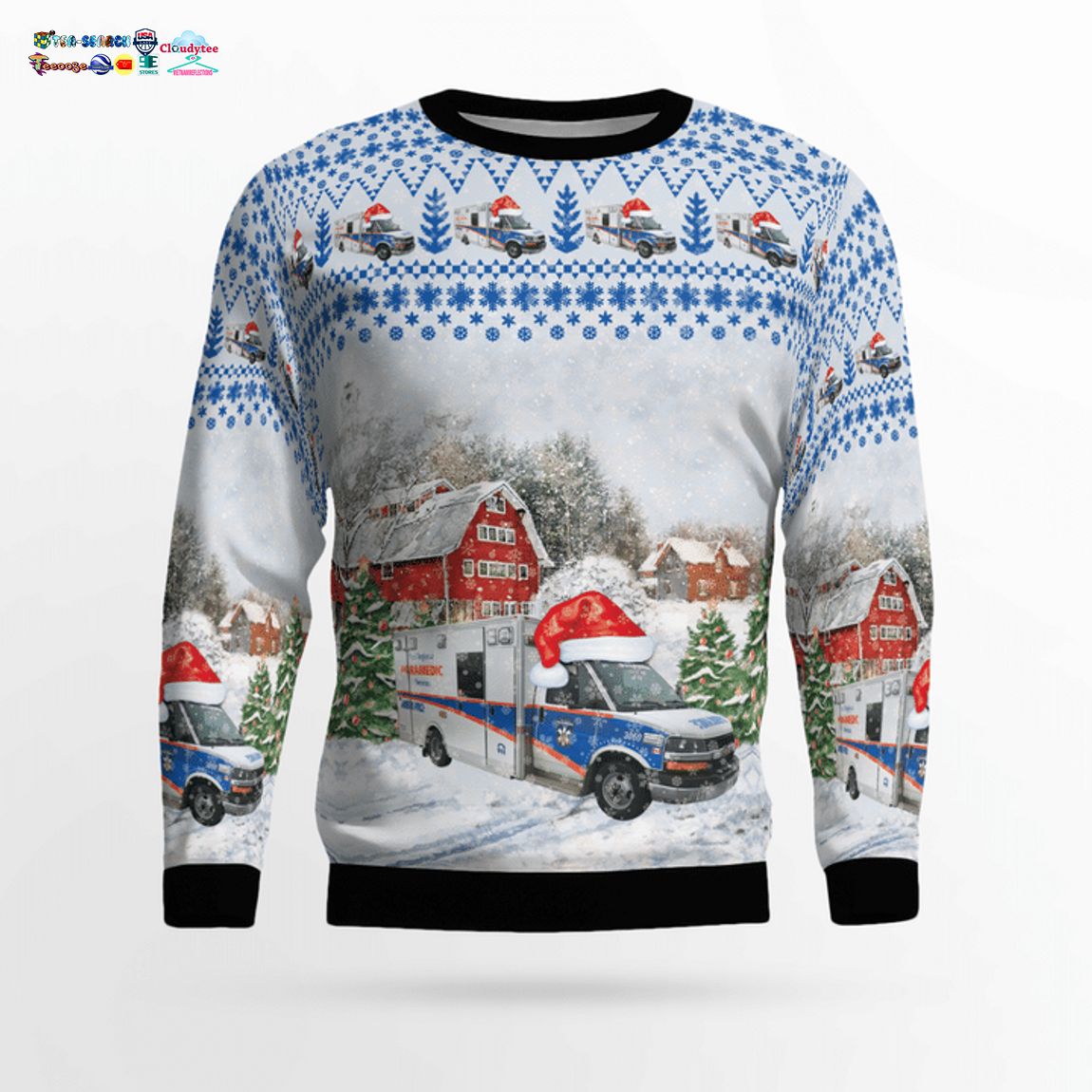 Canada Peel Regional Paramedic Services 3D Christmas Sweater - Saleoff