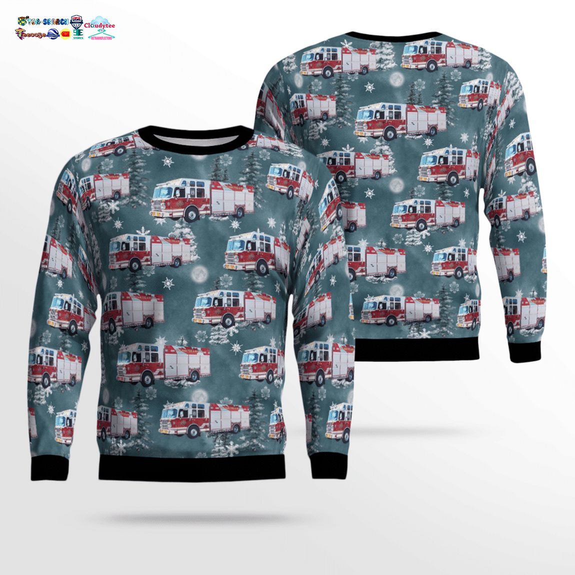 Canada Vaughan Fire and Rescue Services 3D Christmas Sweater