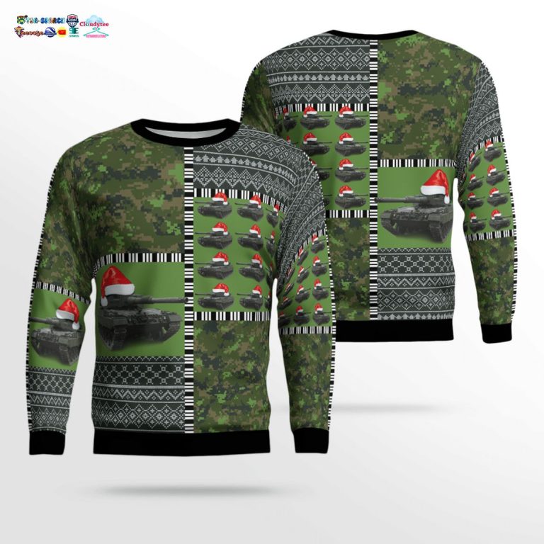Canadian Army Leopard 2A4M Ver 2 3D Christmas Sweater - Heroine