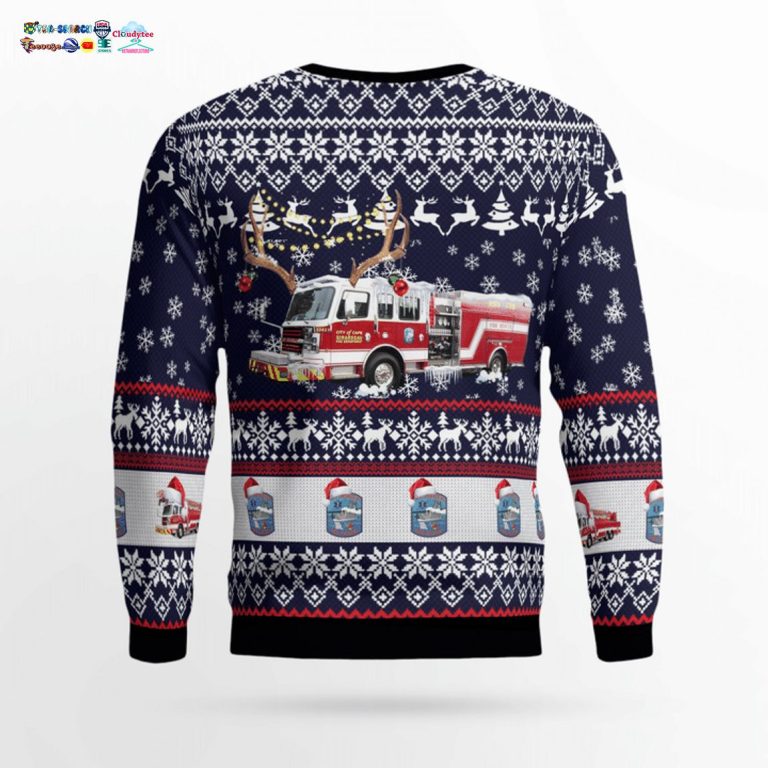 Cape Girardeau Fire Department 3D Christmas Sweater - Cutting dash