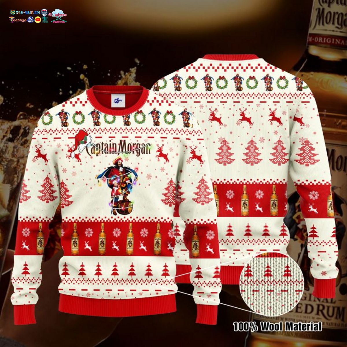 Captain Morgan Santa Hat Ugly Christmas Sweater