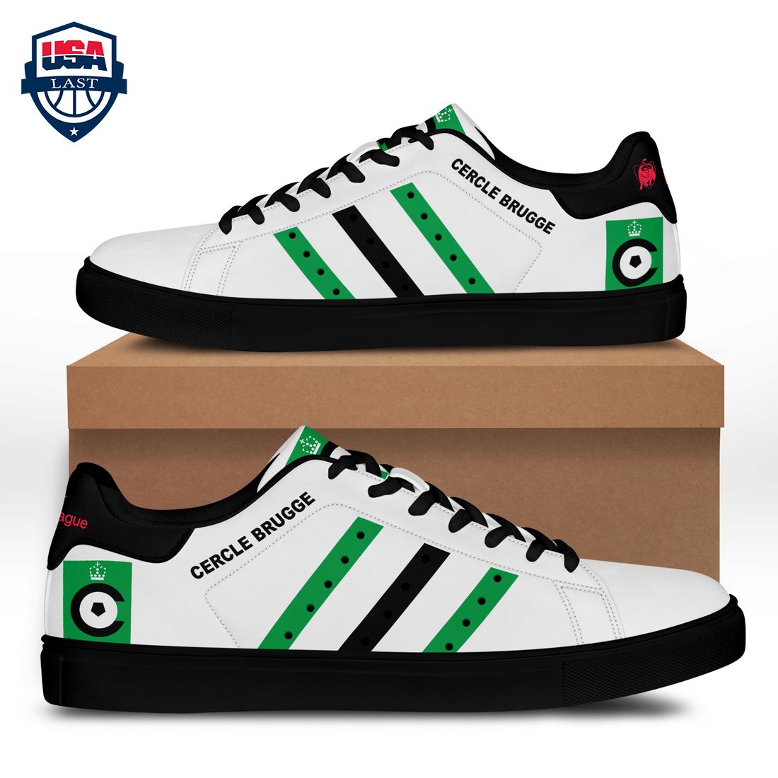 Cercle Brugge K.S.V Green Black Stripes Style 2 Stan Smith Low Top Shoes – Saleoff