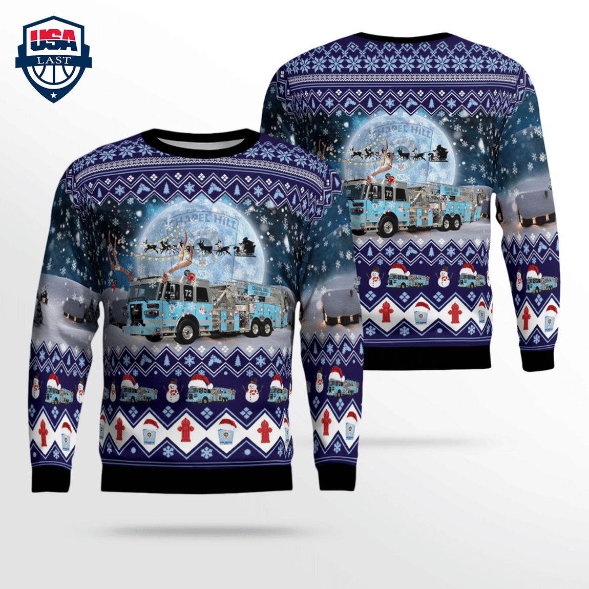 Chapel Hill Fire Department 3D Christmas Sweater – Saleoff