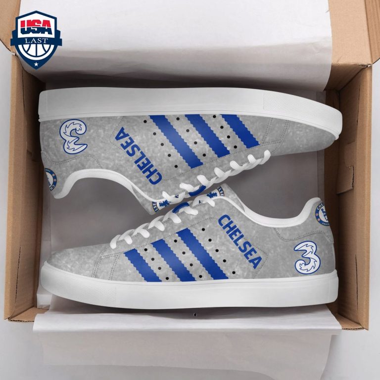 Chelsea FC Navy Stripes Style 2 Stan Smith Low Top Shoes - Lovely smile