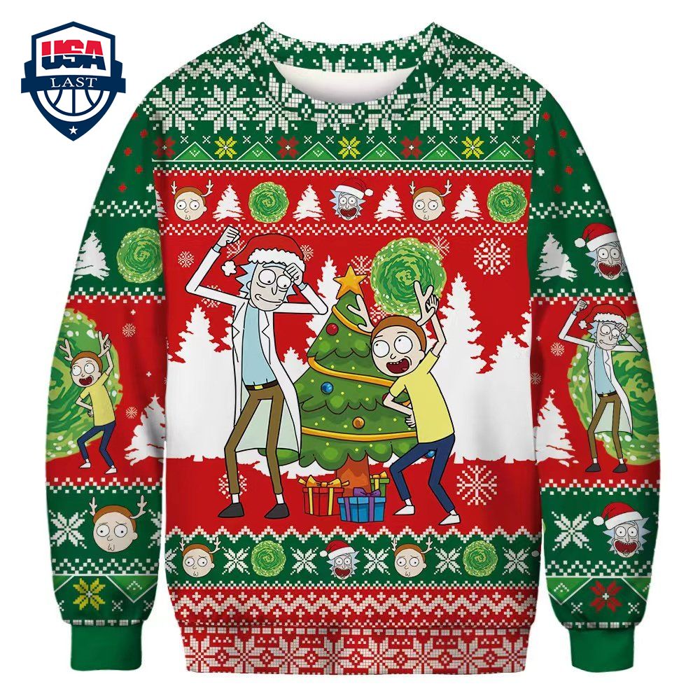 Christmas Tree Rick And Morty Ugly Christmas Sweater – Saleoff