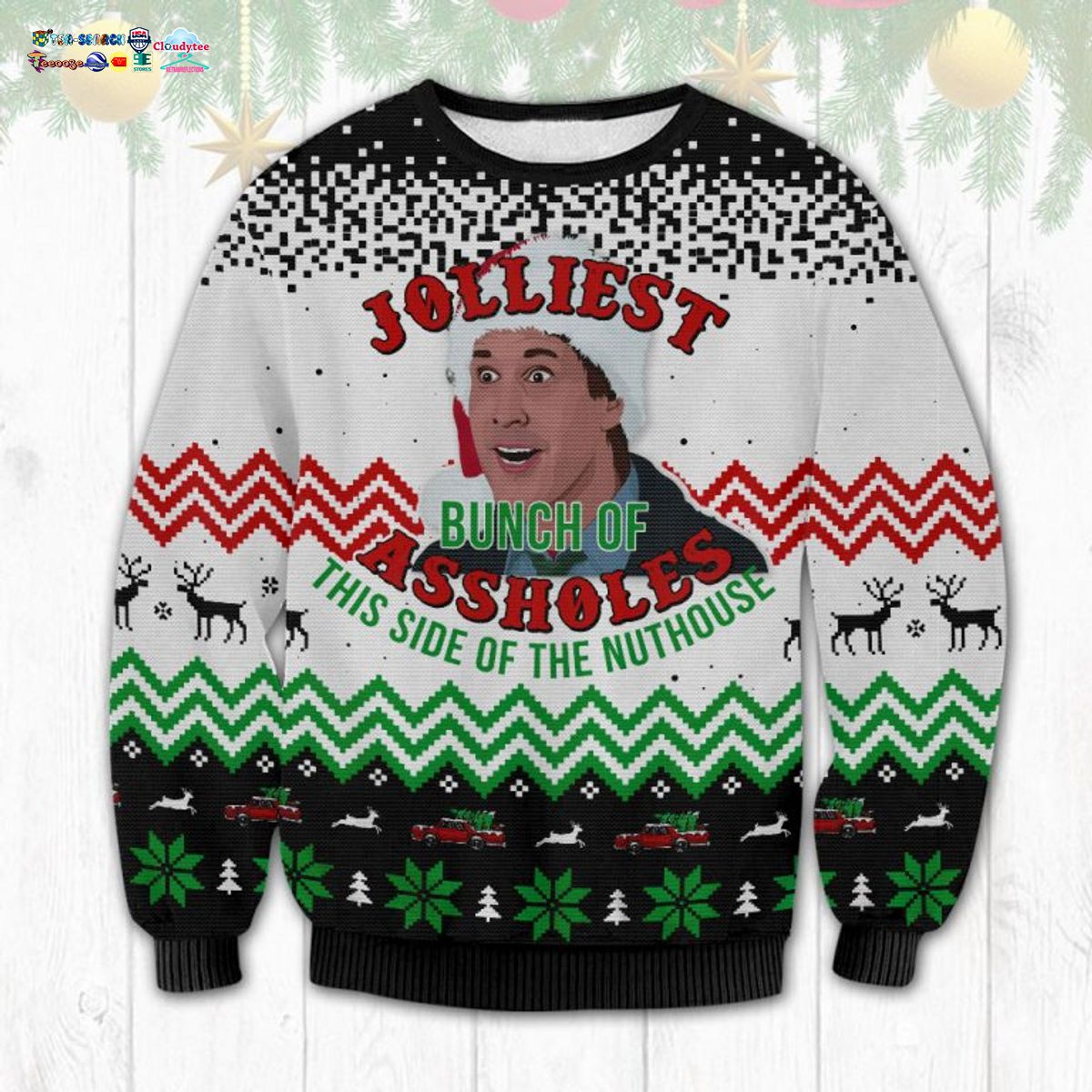 Christmas Vacation Jolliest Bunch of Assholes This Side of The Nuthouse Ugly Christmas Sweater