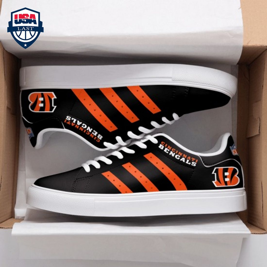 Cincinnati Bengals Orange Stripes Stan Smith Low Top Shoes – Saleoff