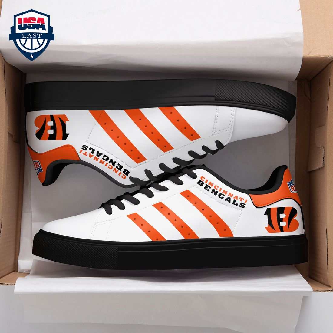 Cincinnati Bengals Orange Stripes Style 2 Stan Smith Low Top Shoes – Saleoff