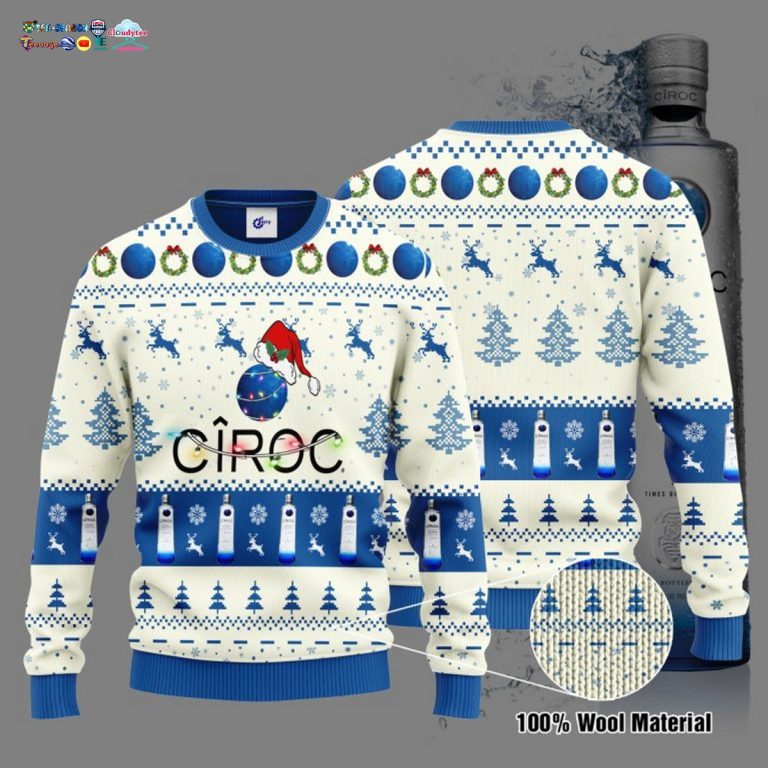Ciroc Santa Hat Ugly Christmas Sweater - Pic of the century