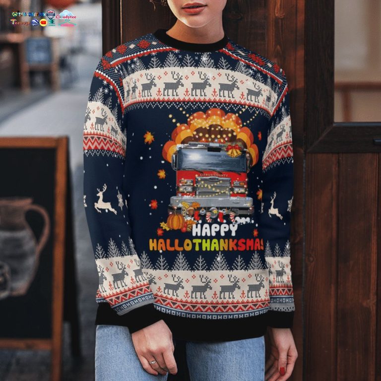 Citrus County Fire Rescue 3D Christmas Sweater - Cuteness overloaded
