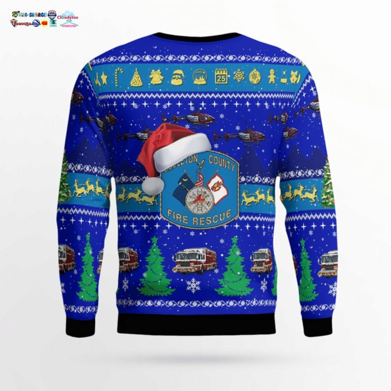 Colleton County Fire Rescue 3D Christmas Sweater - You look lazy