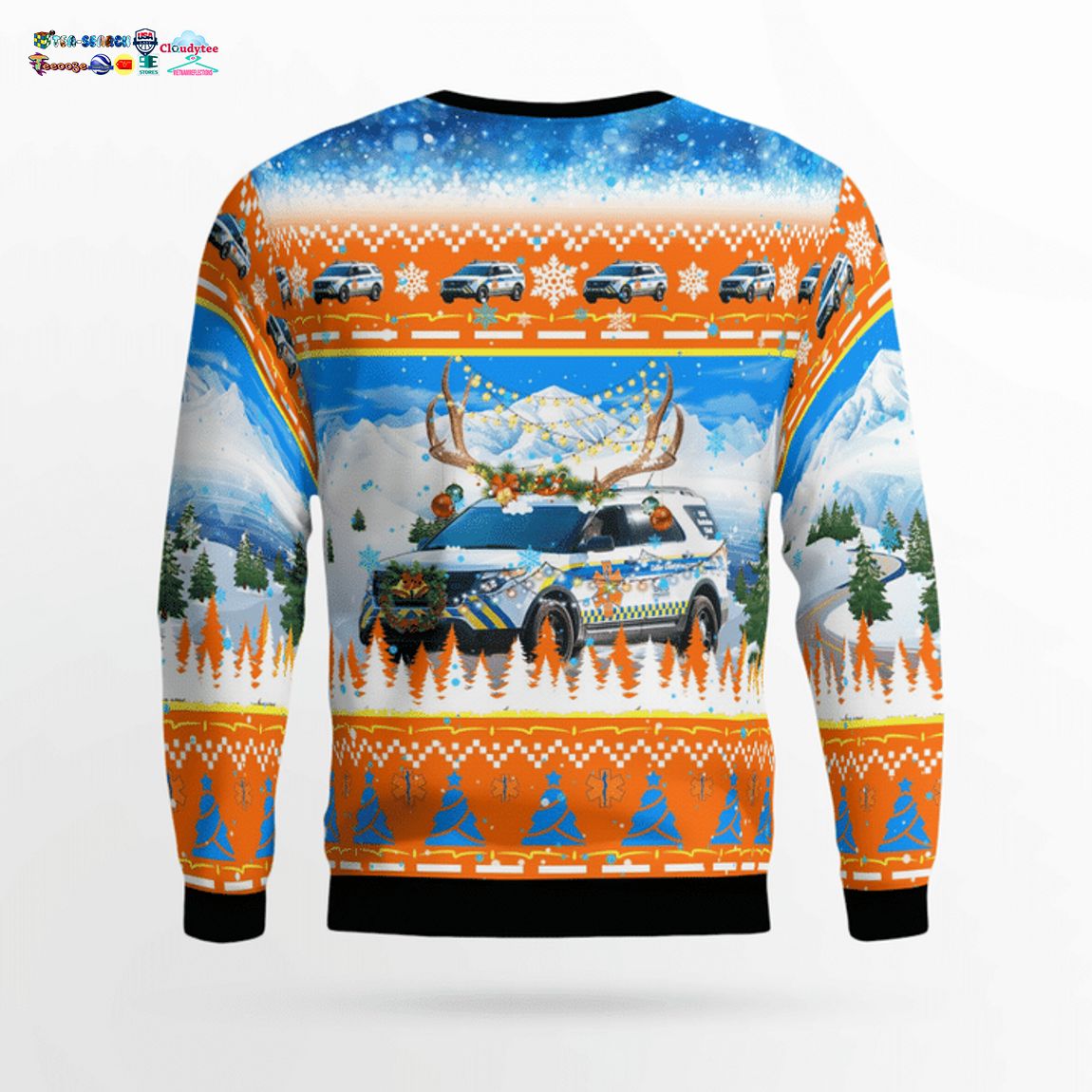 Collier County EMS Ford Explorer 3D Christmas Sweater - Saleoff