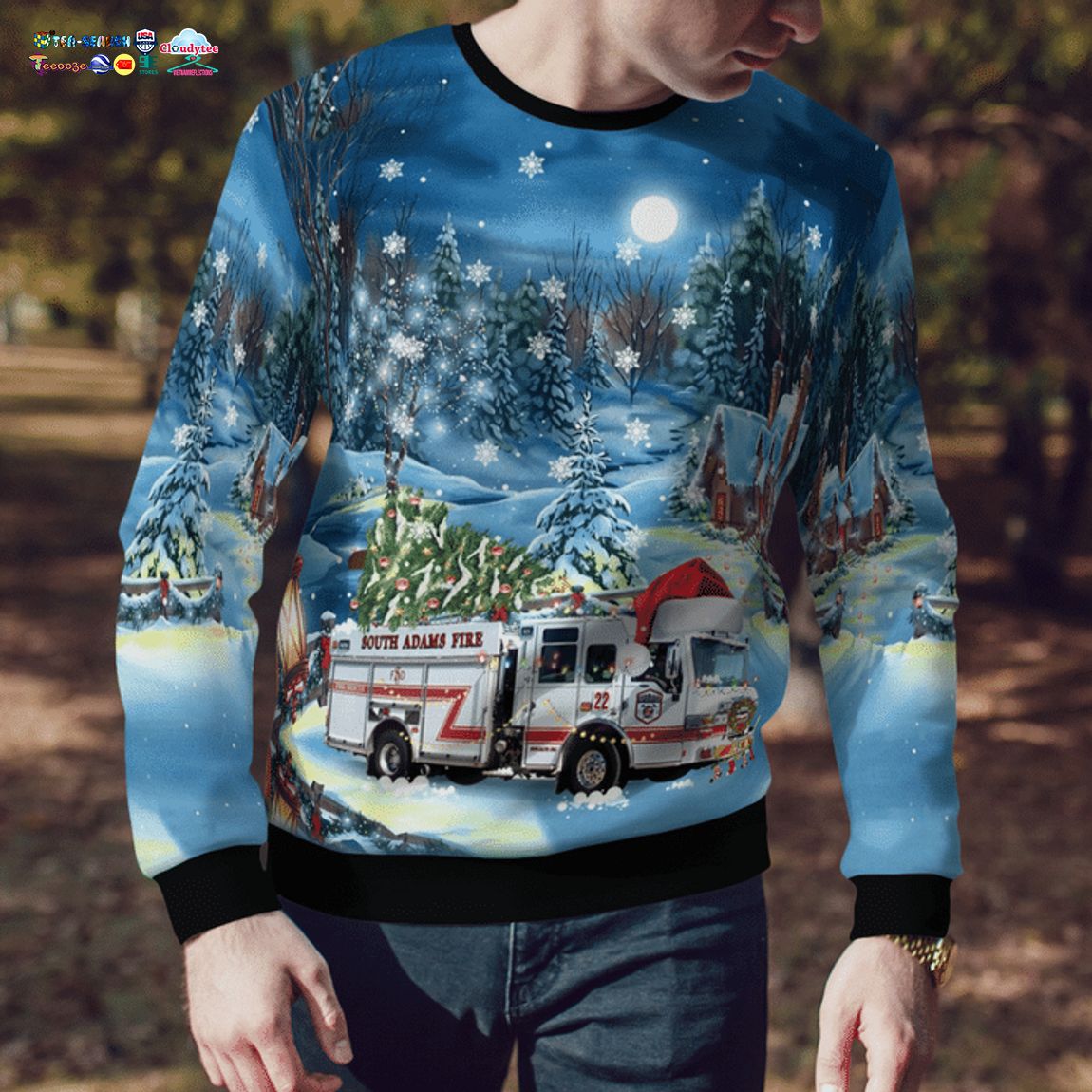 Colorado South Adams County Fire Department 3D Christmas Sweater - Saleoff