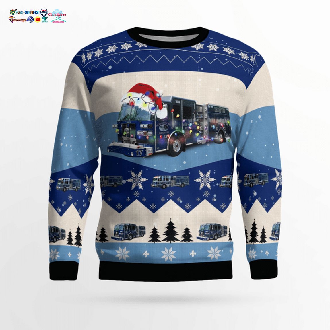 Columbian Fire Engine Company 1 3D Christmas Sweater