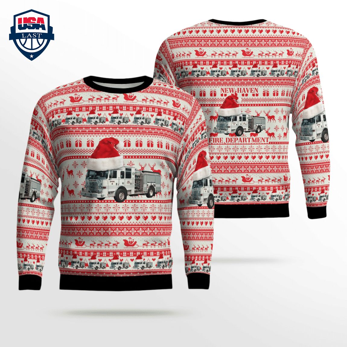 Connecticut New Haven Fire Department 3D Christmas Sweater – Saleoff