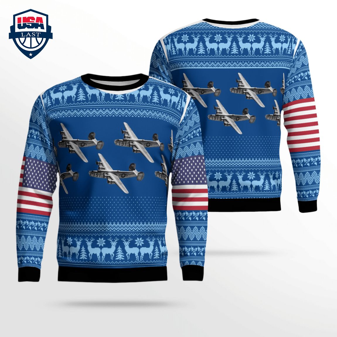 Consolidated B-24 Liberator 3D Christmas Sweater – Saleoff