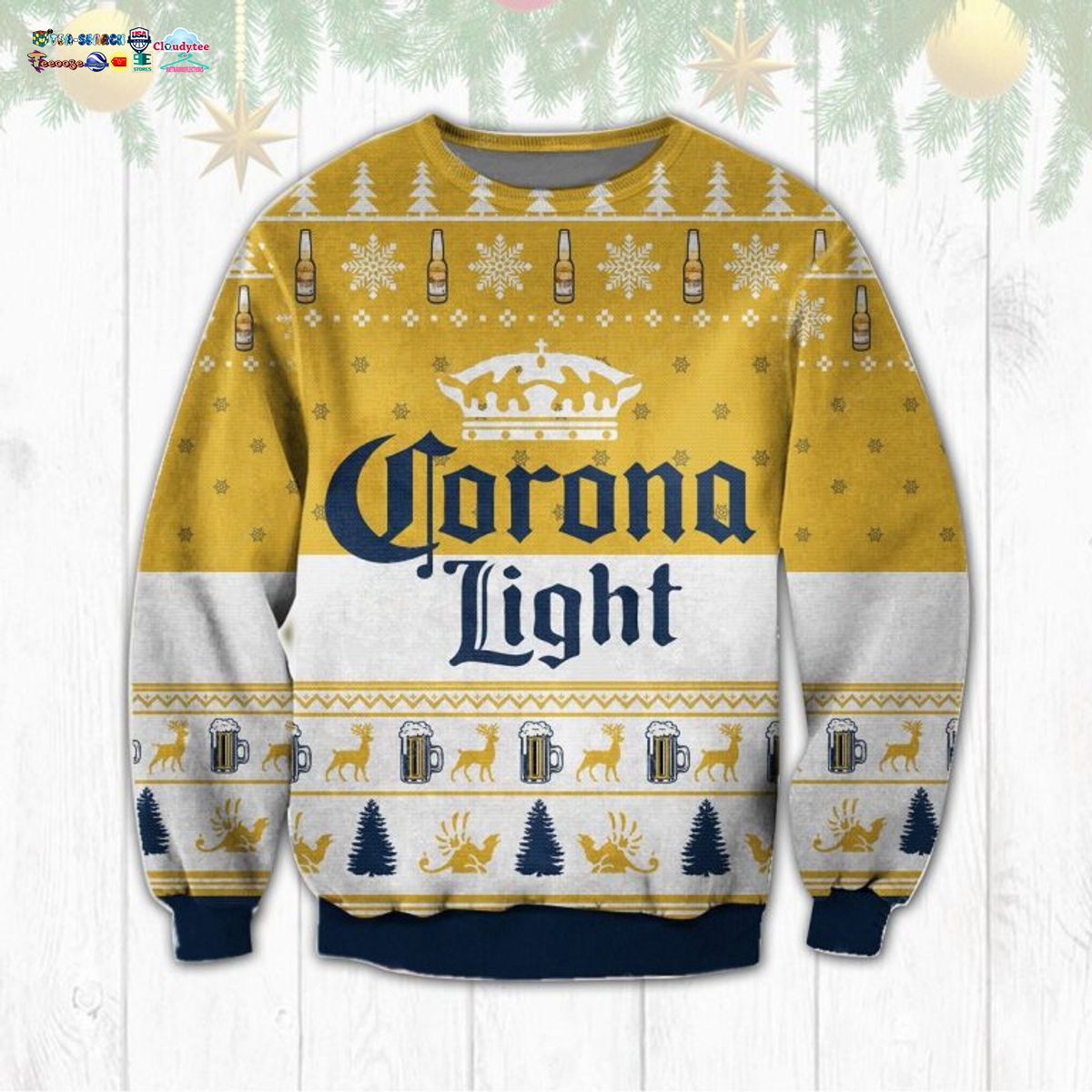 Corona Light Ugly Christmas Sweater