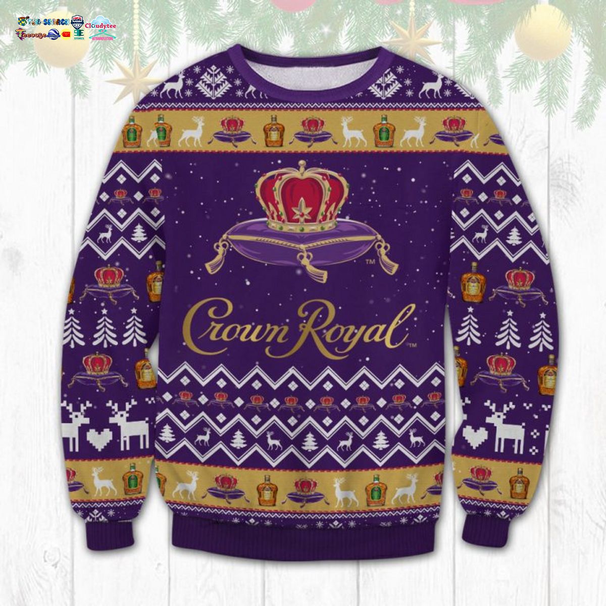 Crown Royal Ver 4 Ugly Christmas Sweater - Elegant and sober Pic