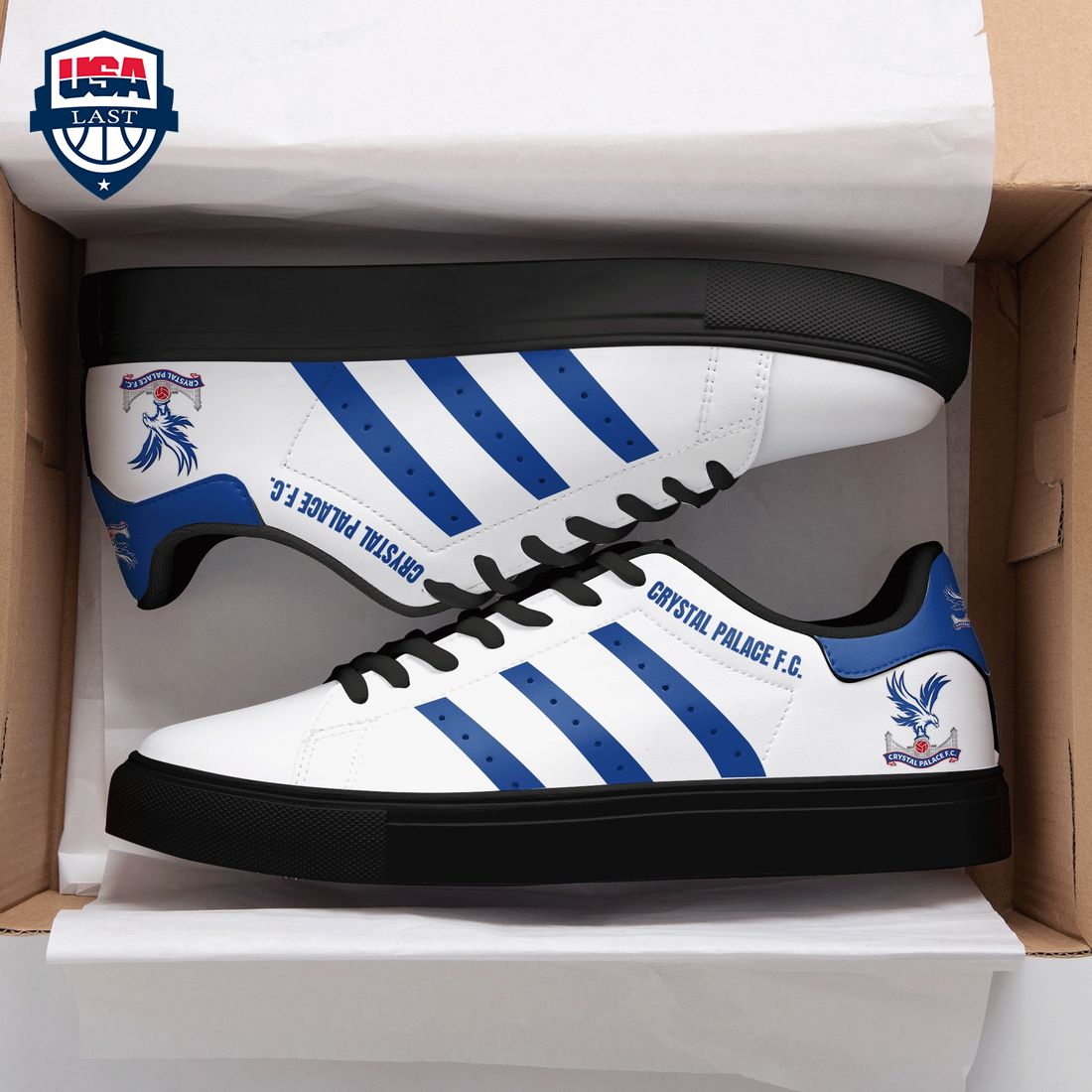 Crystal Palace FC Navy Stripes Stan Smith Low Top Shoes – Saleoff