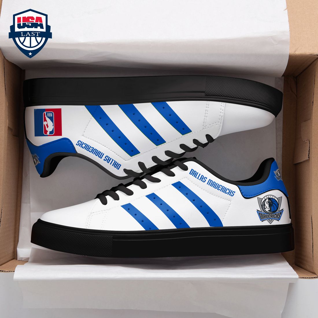 Dallas Mavericks Blue Stripes Stan Smith Low Top Shoes – Saleoff