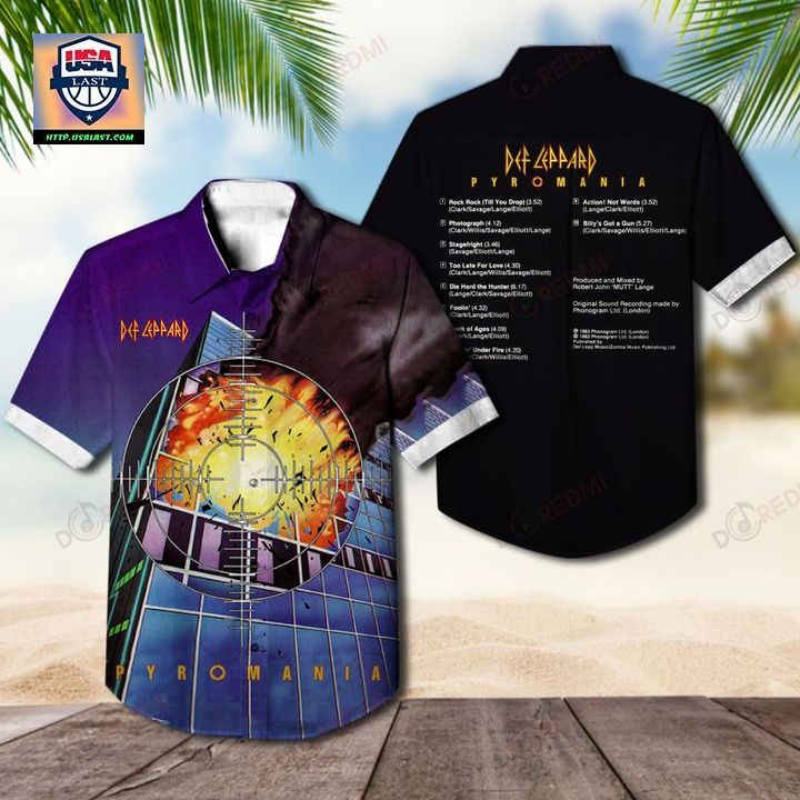 Def Leppard Pyromania 1983 Album Hawaiian Shirt – Usalast