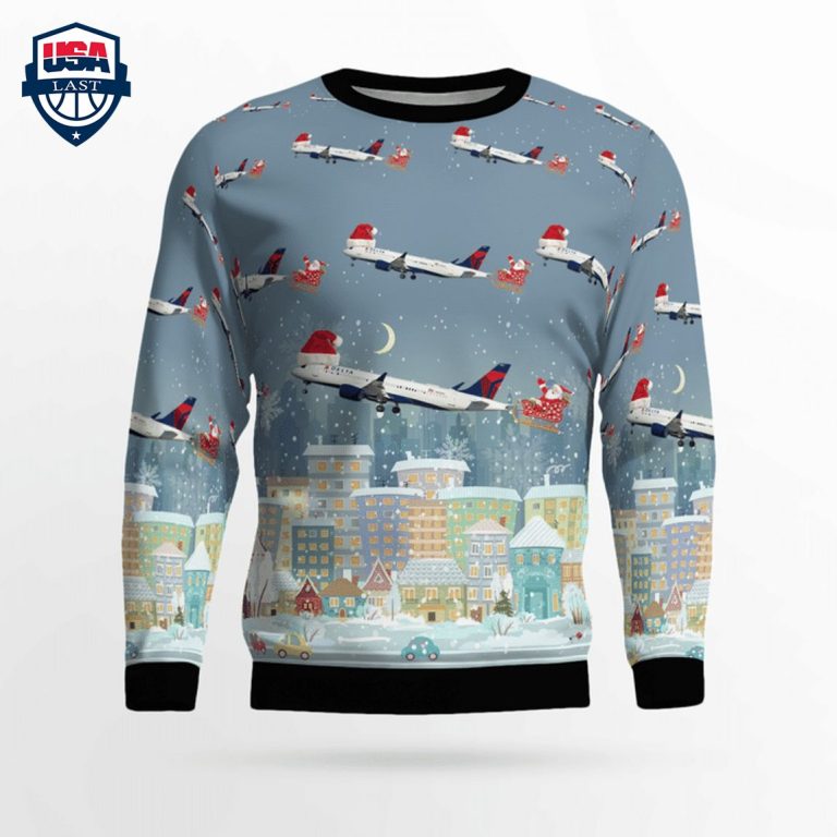 Delta Air Lines Airbus A220-300 3D Christmas Sweater - Is this your new friend?
