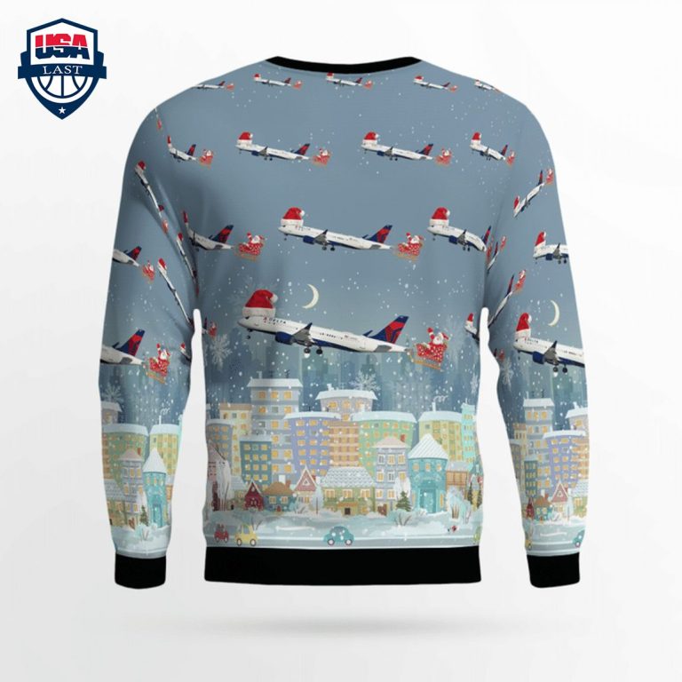 Delta Air Lines Airbus A220-300 3D Christmas Sweater - You look fresh in nature