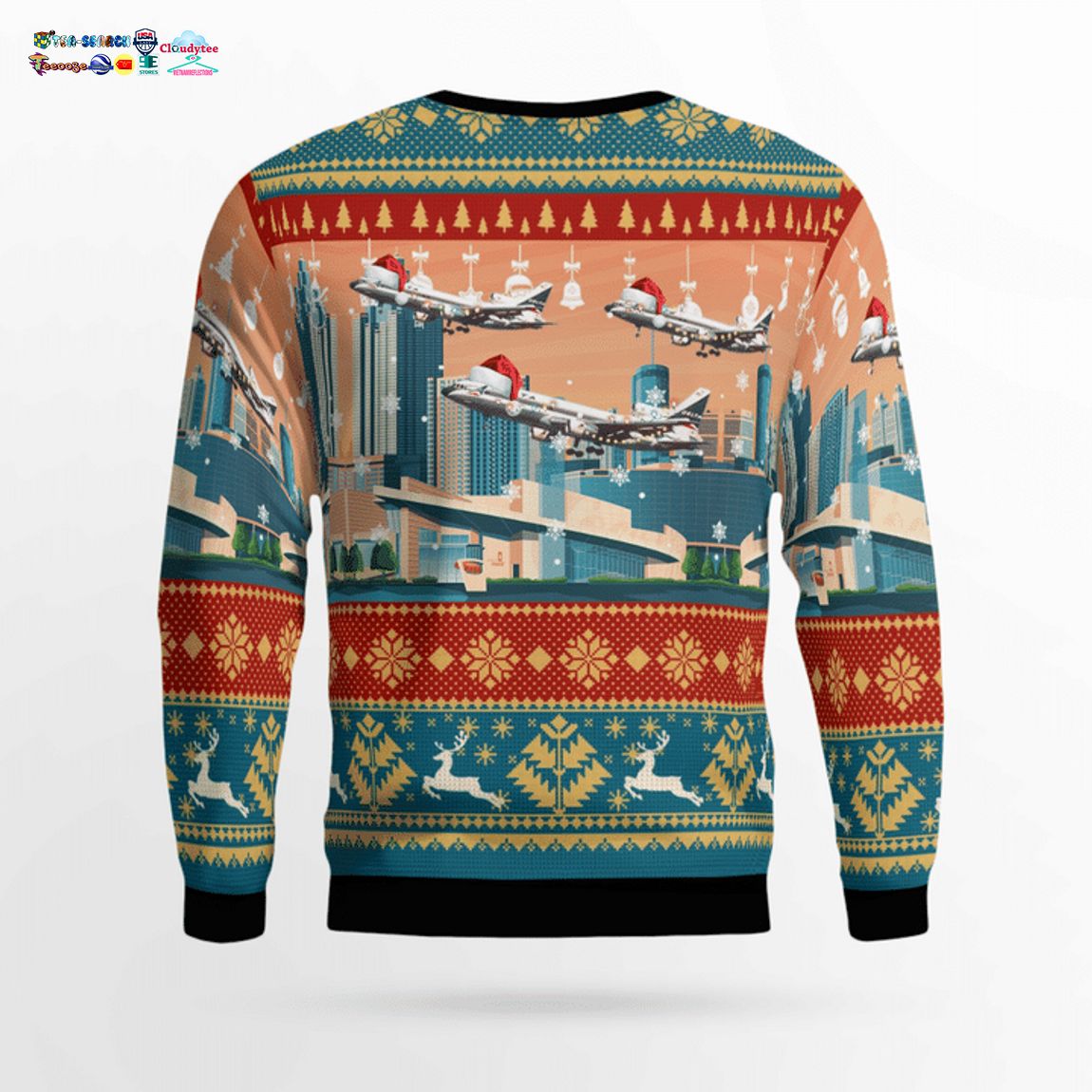 Delta Air Lines Lockheed L-1011-500 TriStar 3D Christmas Sweater