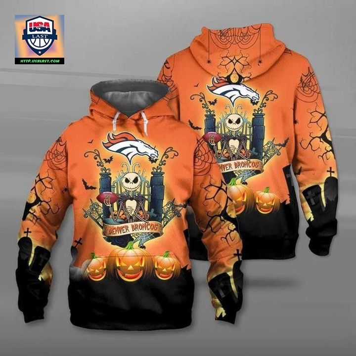 Denver Broncos Football Halloween 3D Hoodie - Gang of rockstars