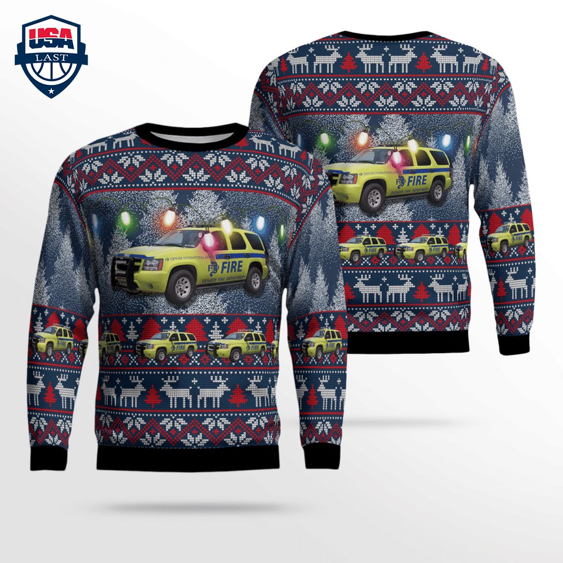 Denver International Airport Aircraft Rescue And Firefighting 3D Christmas Sweater – Saleoff