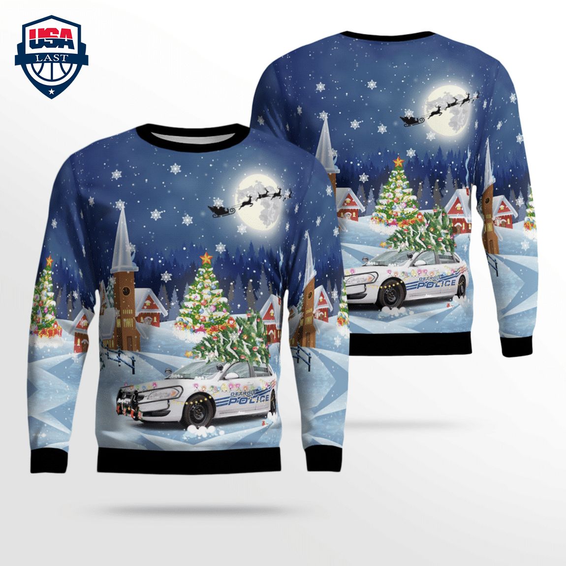 Detroit Police Department 3D Christmas Sweater – Saleoff