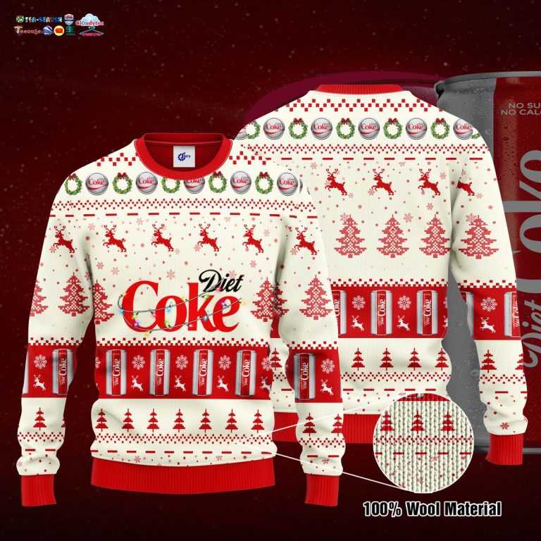 Diet Coke Santa Hat Ugly Christmas Sweater - Nice photo dude