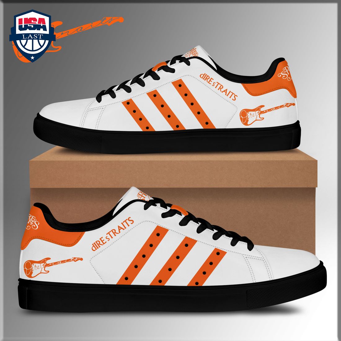 Dire Straits Orange Stripes Style 2 Stan Smith Low Top Shoes – Saleoff