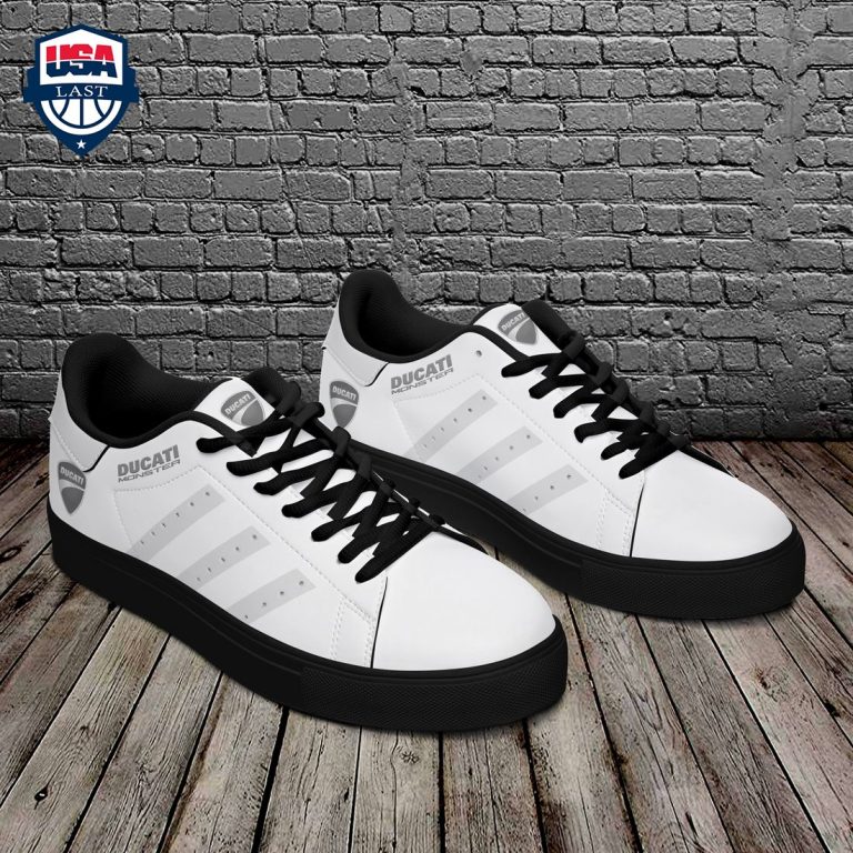 Ducati Monster Grey Stripes Stan Smith Low Top Shoes - Rocking picture