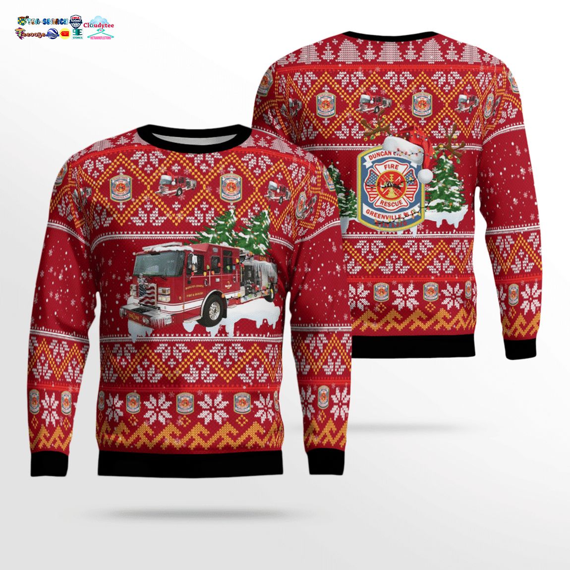 Duncan Chapel Fire District 3D Christmas Sweater – Saleoff