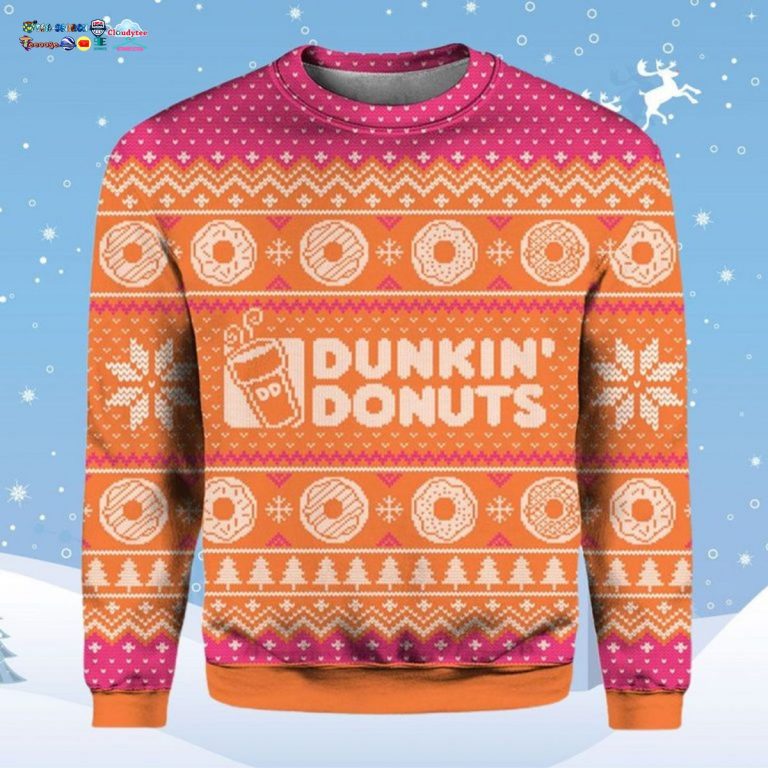 Dunkin' Donuts Ugly Christmas Sweater - Cool DP