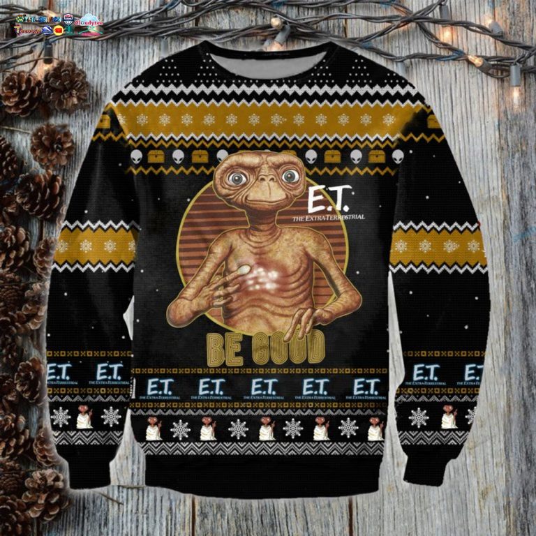 E.T. The Extra-Terrestrial Be Good Ugly Christmas Sweater - Loving, dare I say?