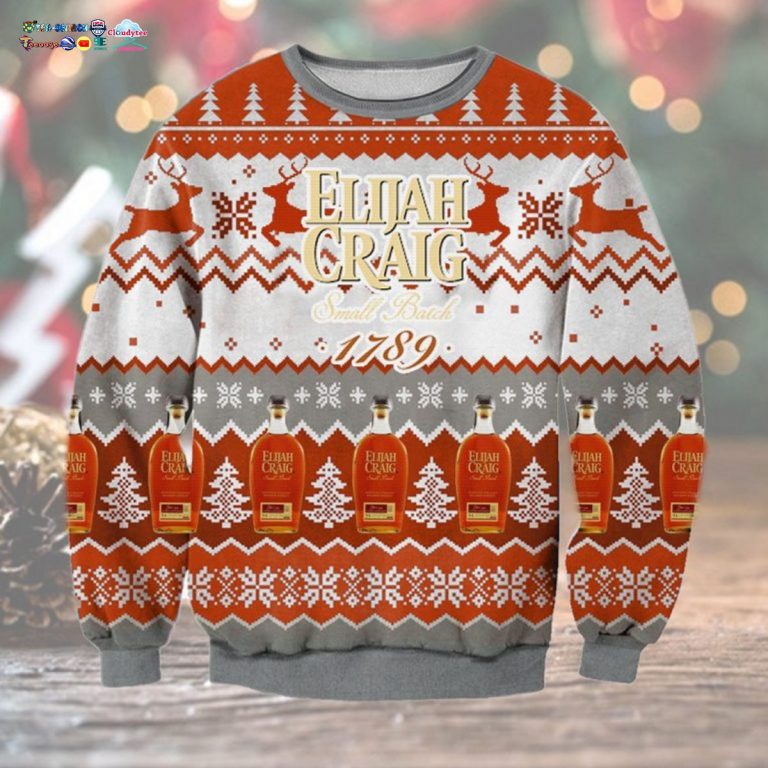 Elijah Craig Ugly Christmas Sweater - Radiant and glowing Pic dear
