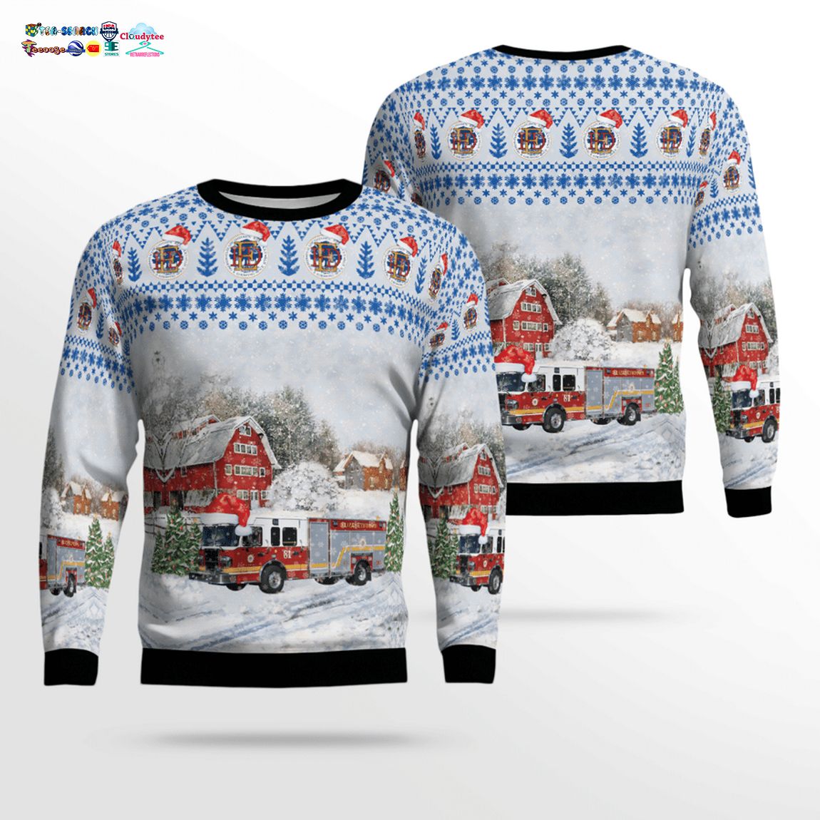 Elizabethtown Fire Department Ver 2 3D Christmas Sweater – Saleoff