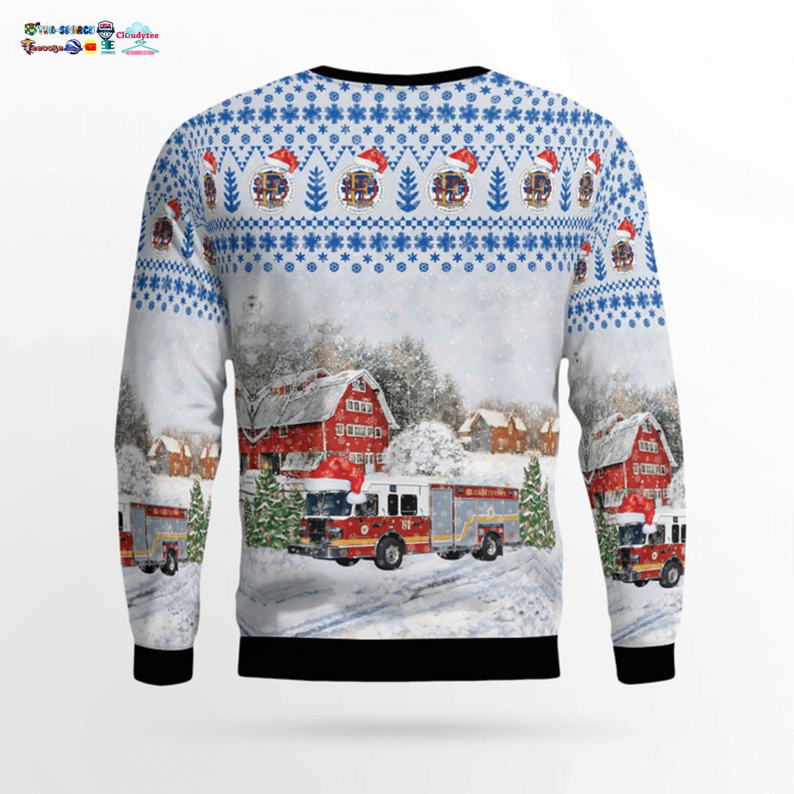Elizabethtown Fire Department Ver 2 3D Christmas Sweater - Saleoff