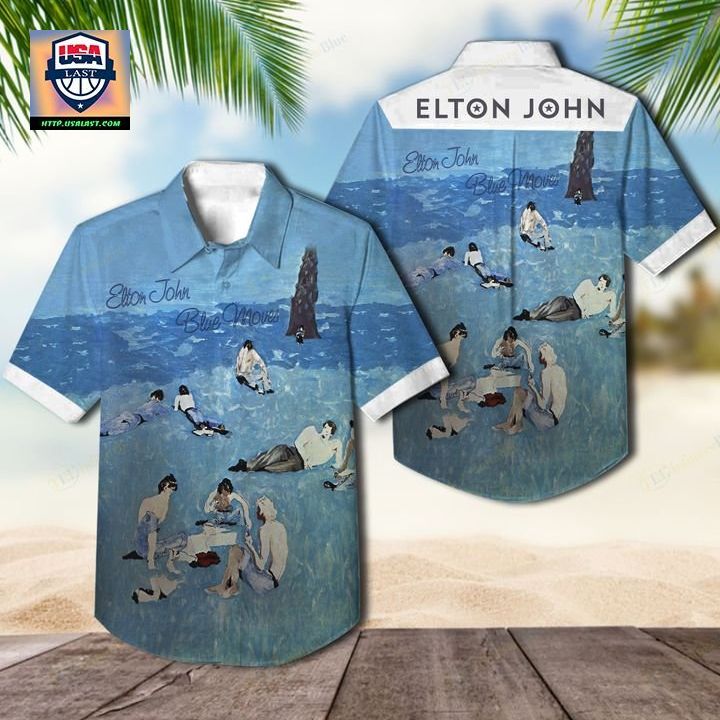 Elton John Blue Moves Album Hawaiian Shirt - Nice shot bro