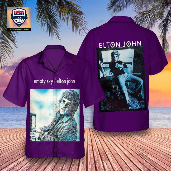 Elton John Empty Sky Album Hawaiian Shirt - Lovely smile