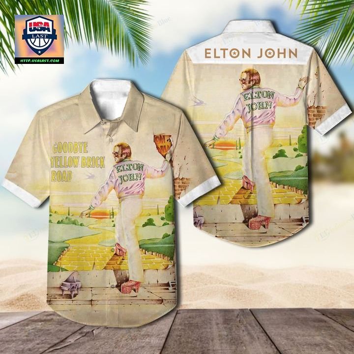 Elton John Goodbye Yellow Brick Road Album Hawaiian Shirt – Usalast