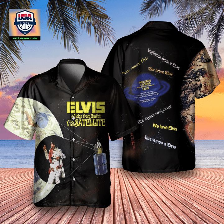 Elvis Presley Aloha from Hawaii Via Satellite Album Hawaiian Shirt – Usalast