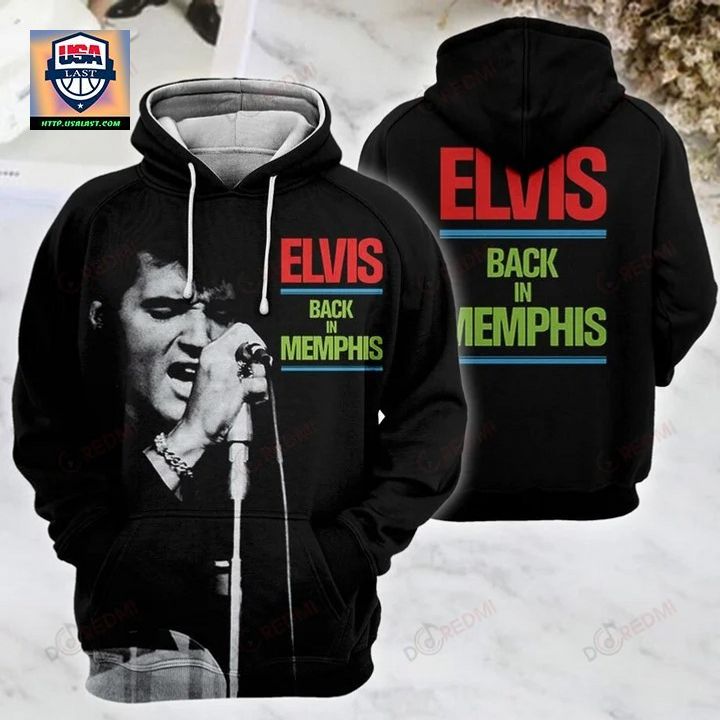 Elvis Presley Back in Memphis 3D All Over Print Hoodie - You look lazy