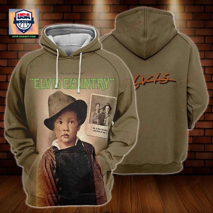 Elvis Presley Elvis Country Album Cover 3D Hoodie - Amazing Pic