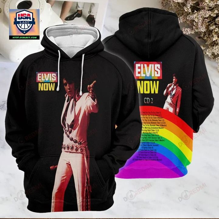 Elvis Presley Elvis Now Album Cover All Over Print Hoodie - Great, I liked it